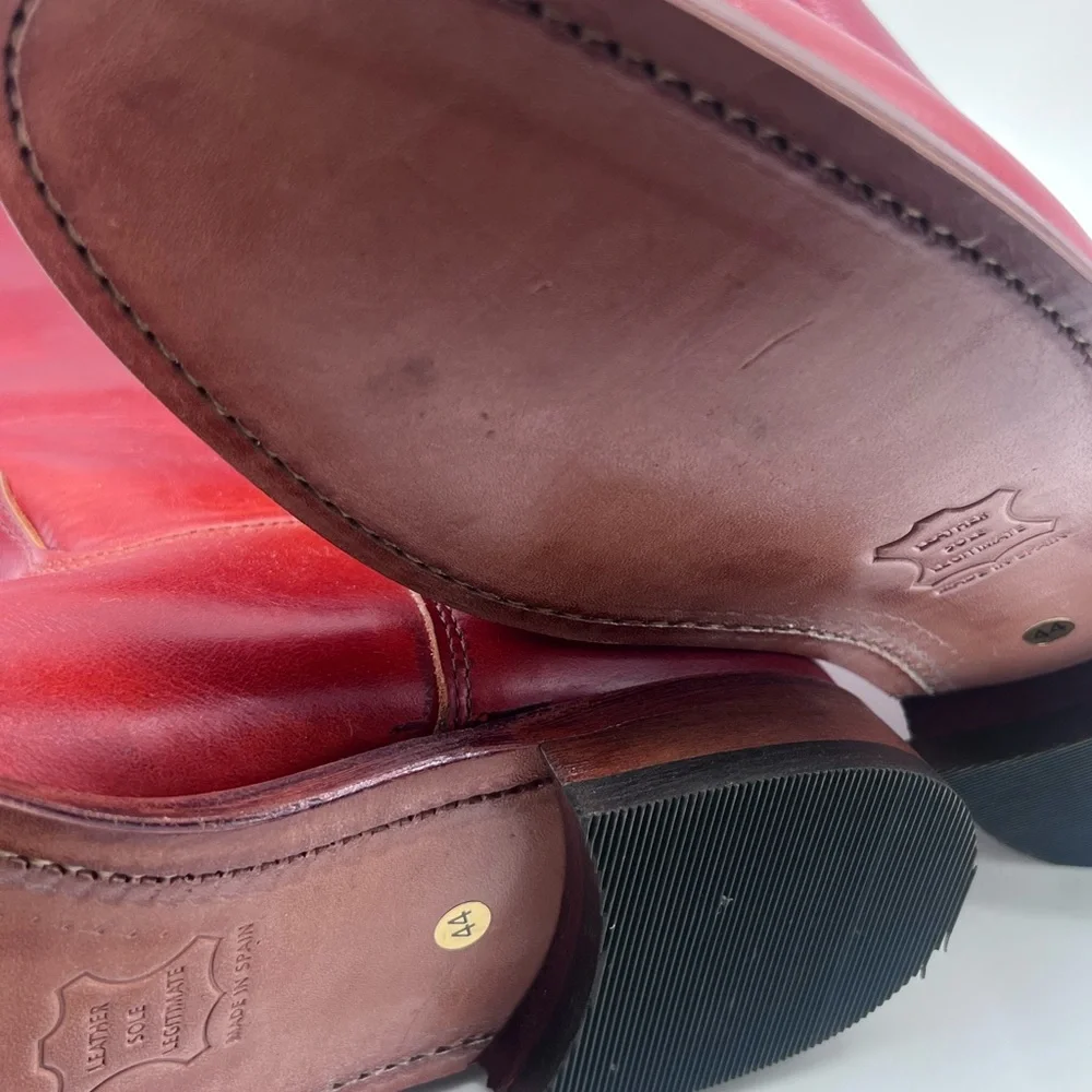 red‎ spanish riding boots size 44 leather sole legitimate